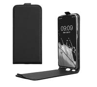 kwmobile Vertical Flip Case Compatible with Samsung Galaxy S21 - Case PU Leather Protective Flip Cover with Magnet - Black