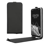 kwmobile Vertical Flip Case Compatible with Samsung Galaxy Xcover7 - Case PU Leather Protective Flip Cover with Magnet - Black