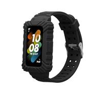 kwmobile Watch Band Compatible with Huawei Band 9 / Band 8 7 6 Pro/Honor Band 7 6 - Strap Replacement Silicone Band - Black