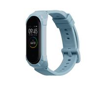 kwmobile Watch Band Compatible with Xiaomi Mi Band 6 / Band 5 / Band 4 - Strap Replacement Silicone Band - Light Blue