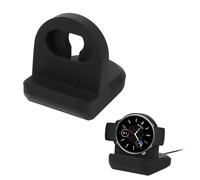 kwmobile Watch Charger Stand Compatible with Huami Amazfit GTR Mini/GTS 4 Mini/GTS 3 / Amazfit Active 2 / Active Edge Charger Stand - Silicone Holder Dock - Black