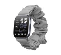 kwmobile Watch Strap Compatible with Amazfit Bip 6 - Grey Scrunchie Watch Band - 14-19 cm