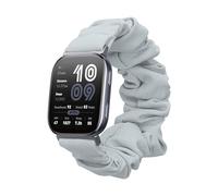 kwmobile Watch Strap Compatible with Amazfit Bip 6 - Black Scrunchie Watch Band - 14-19 cm