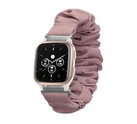 kwmobile Watch Strap Compatible with Garmin Venu Sq 2 Music/Sq 2 / Vivoactive 6 / Vivoactive 5 - Lavender Scrunchie Watch Band - 14-19 cm