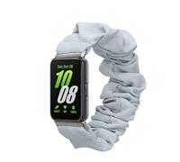 kwmobile Watch Strap Compatible with Samsung Galaxy Fit 3 - Light Blue Scrunchie Watch Band - 14-19 cm