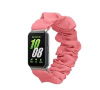 kwmobile Watch Strap Compatible with Samsung Galaxy Fit 3 - Pink Scrunchie Watch Band - 14-19 cm