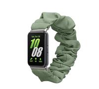 kwmobile Watch Strap Compatible with Samsung Galaxy Fit 3 - Green Scrunchie Watch Band - 14-19 cm