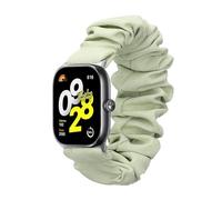 kwmobile Watch Strap Compatible with Xiaomi Smart Band 8 Pro/Band 9 Pro/Redmi Watch 5 / Redmi Watch 4 - Pastel Green Scrunchie Watch Band - 14-19 cm