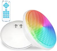 KWODE 36 W RGB LED PAR56 Pool Light, 12 V DC/AC Pool Light, IP68 Waterproof Pool Spotlight, Remote Control with Timer Function (1 x Lamp)