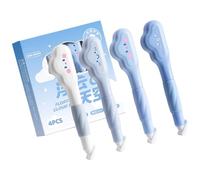 kwoifioy 4Pcs Pen Styles Correction Tapes Easy to Carry & Use with Quiet Feature Student Correction Pen Suitable for Classrooms Penhold Corrector