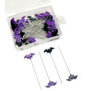 kwoifioy 50/100pcs Halloween Bat Sewing Pins For Dressmaker Embroidery Patchwork Tool Dressmaking Pins Needle Accessories