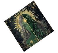 kwoifioy Artistic Tarots Mat Fleece Surfaces Protects Card 50x50cm/60x60cm/75x75cm 3 Size Portable Design With Esoterics Artwork Velvets Tarots Cloth