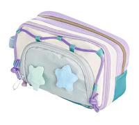kwoifioy Big Capacity Pencils Case Multi Compartments Fabric Pencils Bag Pen Organiser Pouches Travel Cosmetic Storage Cartoon Pencil School Supplies