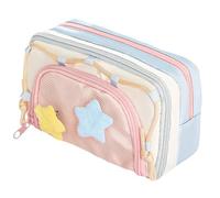 kwoifioy Big Capacity Pencils Case Multi Compartments Fabric Pencils Bag Pen Organiser Pouches Travel Cosmetic Storage Cartoon Pencil School Supplies