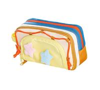 kwoifioy Big Capacity Pencils Case Multi Compartments Fabric Pencils Bag Pen Organiser Pouches Travel Cosmetic Storage Cartoon Pencil School Supplies