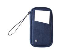 kwoifioy Thin Travel Essential Pouches Holder Wallet Document With Card Oxford Fabric Cover For Men Passport Case