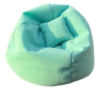 kwoifioy Tiny Bean Bag Sofa With Cushioned Seat Decorative Tiny Furniture For 15-17cm Action Figures Collectible Display Piece Soft Fabric Doll Couch For Display