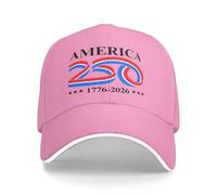 KWQDOZF 1776 2026 Hat America 250 Anniversary USA Patriot Baseball Cap Pink