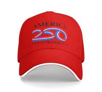 KWQDOZF 1776 2026 Hat America 250 Anniversary USA Patriot Baseball Cap Red