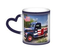 KWQDOZF 4th of July Patriotic Trucks Color Changing Mug in The Sky-Enchant Your Moments