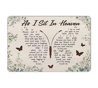 KWQDOZF As I Sit in Heaven and Watch You Everyday, Butterfly Memories Gifts for Loved, Home Wall Decoration Bedroom Decor Metal Tin Signs 8x12 Inch
