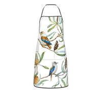KWQDOZF Australian Bird Kookaburra Unisex Apron For Chef Apron With Pockets For Kitchen Cooking Baking Cleaning