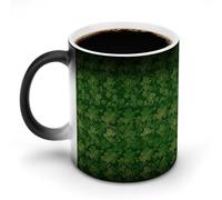 KWQDOZF Background St Patrick's Day Glitter Printed Heat Sensitive Coffee Mugs Morphing Color Changing Coffee Mug Full Image Revealed When HOT is Added