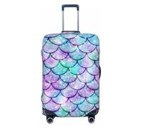 KWQDOZF Beautiful Sparkling Mermaid Scales Luggage Cover, Protective Washable Travel High Elastic Fibers Suitcase Protector Fits Large