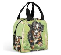 KWQDOZF Bernese Mountain Puppies Lunch Box Bag Tote for Women Men Insulated Lunchbox Containers Work Picnic Travel
