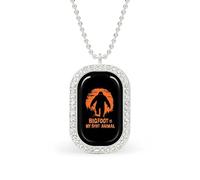 KWQDOZF Bigfoot Is My Spirit Animal Pendant Necklace for Women Fashion Square Gold Sliver Chain Diamond Bezel Jewelry