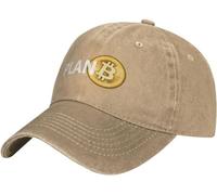KWQDOZF Bitcoin Plan B Baseball Cowboy Hat Adjustable Trucker Hat Natural