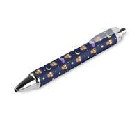 KWQDOZF Cartoon Owl Pattern Ballpoint Pens Fine Point (0.5mm) Retractable Smooth Writing Pens Black Ink Gel Pens 1 PCS