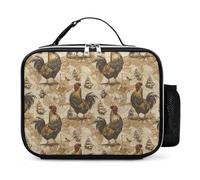 KWQDOZF Chicken Pirate Ship Navigation Map Portable Lunch Box Bag Tote Reusable Insulated Lunchbox Containers Leakproof Work Picnic