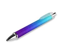 KWQDOZF Classic 0.5mm Fine Point Black Ink Smooth Writing Ball Pen Office Supplies Pen Beautiful Blue Purple Shining Glitter Sparkles Pattern
