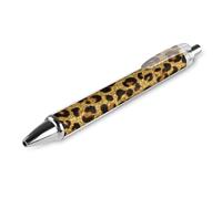 KWQDOZF Classic 0.5mm Fine Point Black Ink Smooth Writing Ball Pen Office Supplies Pen Black Gold Glitter Wild Chic Animal Cheetah Leopard Ptint