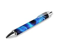 KWQDOZF Classic 0.5mm Fine Point Black Ink Smooth Writing Ball Pen Office Supplies Pen Blue Fire Flame Dragon