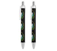 KWQDOZF Coats of Arms of El Salvadors Retractable Ballpoint Pen Black Ink 0.5mm Fine Point Pens Office Supplies for Teacher Nurse