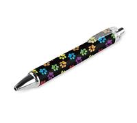 KWQDOZF Colorful Doodle Dog Paws Ballpoint Pens Fine Point (0.5mm) Retractable Smooth Writing Pens Black Ink Gel Pens 1 PCS