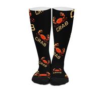 KWQDOZF Crabs Cracking Knee High Socks Extra Long Over The Calf Warm Thick Long Boot Stockings Leg Warmers