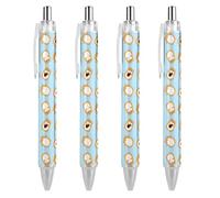 KWQDOZF Cute Cartoon Guinea Pig Pattern Ballpoint Pens Fine Point (0.5mm) Retractable Smooth Writing Pens Black Ink Gel Pens 4 PCS