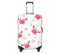 KWQDOZF Cute Crab Red Ocean White Elastic Travel Luggage Cover Travel Suitcase Cover for Trunk Case 19''-32'' Luggage Protective Cover