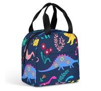 KWQDOZF Cute Dinosaurs Yard Lunch Box Bag Tote for Women Men Insulated Lunchbox Containers Work Picnic Travel
