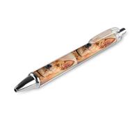 KWQDOZF Cute Dog Watercolor Smooth Retractable Ballpoint Pen Printed Gel Pens Black Ink Ballpen Office Supplies for Men Women