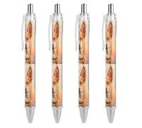 KWQDOZF Cute Dog Watercolor Smooth Retractable Ballpoint Pen Printed Gel Pens Black Ink Ballpen Office Supplies for Men Women