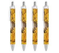 KWQDOZF Cute Guinea Pig Pattern Ballpoint Pens Fine Point (0.5mm) Retractable Smooth Writing Pens Black Ink Gel Pens 4 PCS