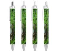 KWQDOZF Cute Guinea Pig Pattern Ballpoint Pens Fine Point (0.5mm) Retractable Smooth Writing Pens Black Ink Gel Pens 4 PCS