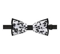 KWQDOZF Dalmatian Print Pattern Bow Tie for Men Adjustable Necktie Funny Tie Neck Ties for Weddings Party