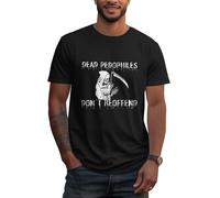 KWQDOZF Dead Pedophiles Don't Reoffend T-Shirt Classic Fit Black