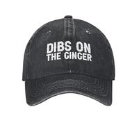 KWQDOZF Dibs On The Ginger Hat for Women Baseball Cap Black