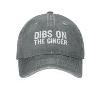 KWQDOZF Dibs On The Ginger Hat for Women Baseball Cap Gray